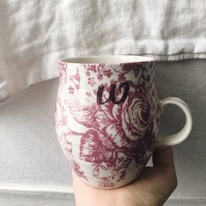 Letter “w” Anthropologie mug